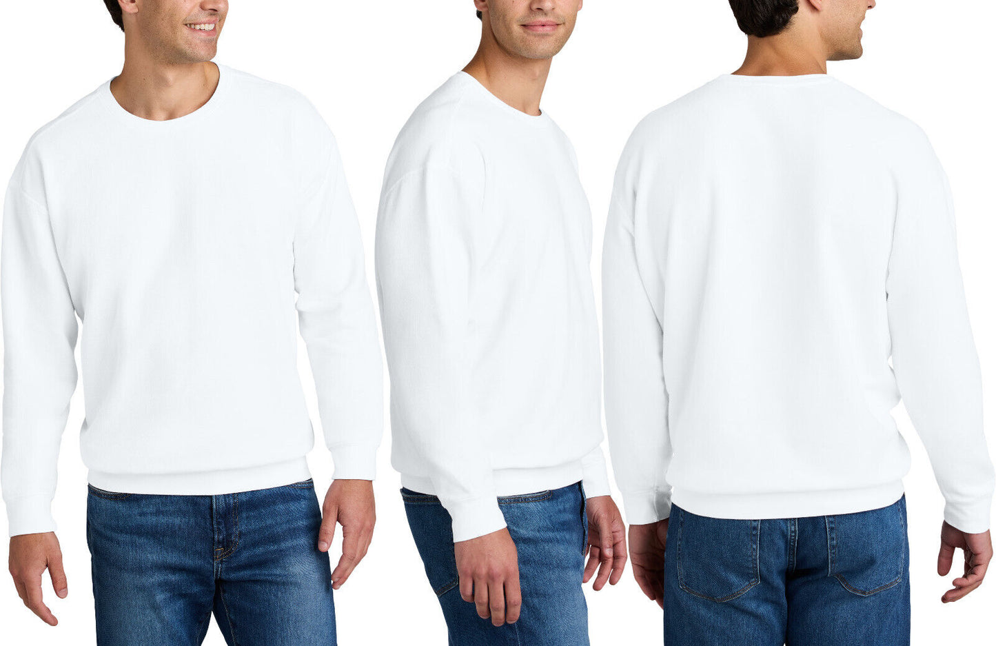 Mens Lightweight 100% Soft Ring Spun USA Cotton Crewneck Sweatshirt S-3XL NEW!