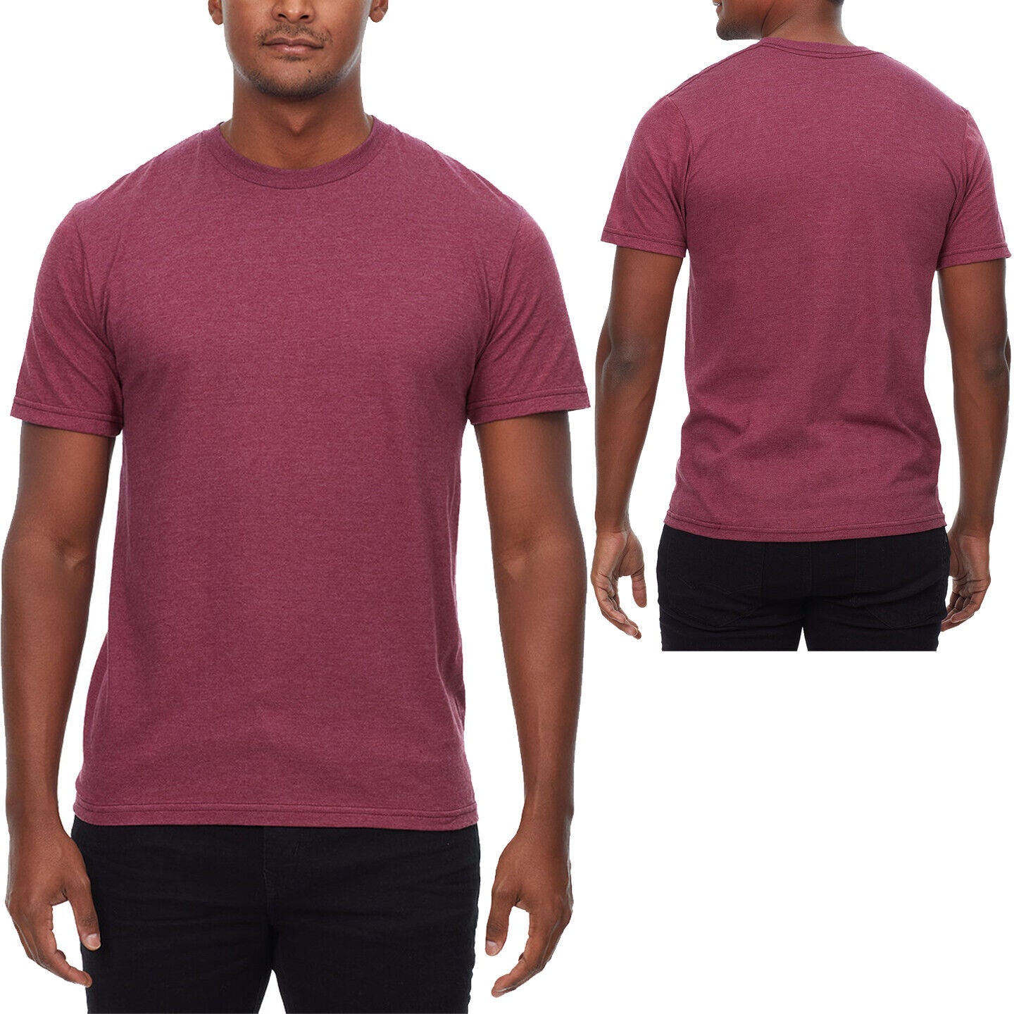 Mens Heather Soft Cotton Blended T-Shirt CVC Tee XS-5XL FREE SHIPPING NEW!