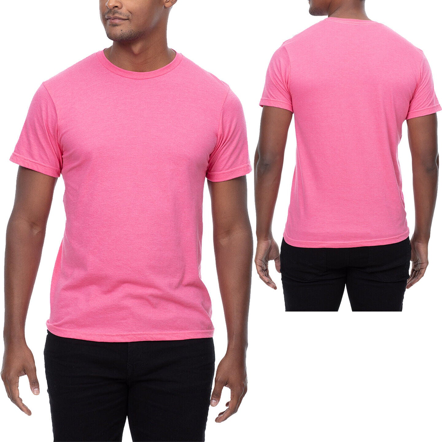 Mens Heather Soft Cotton Blended T-Shirt CVC Tee XS-5XL FREE SHIPPING NEW!
