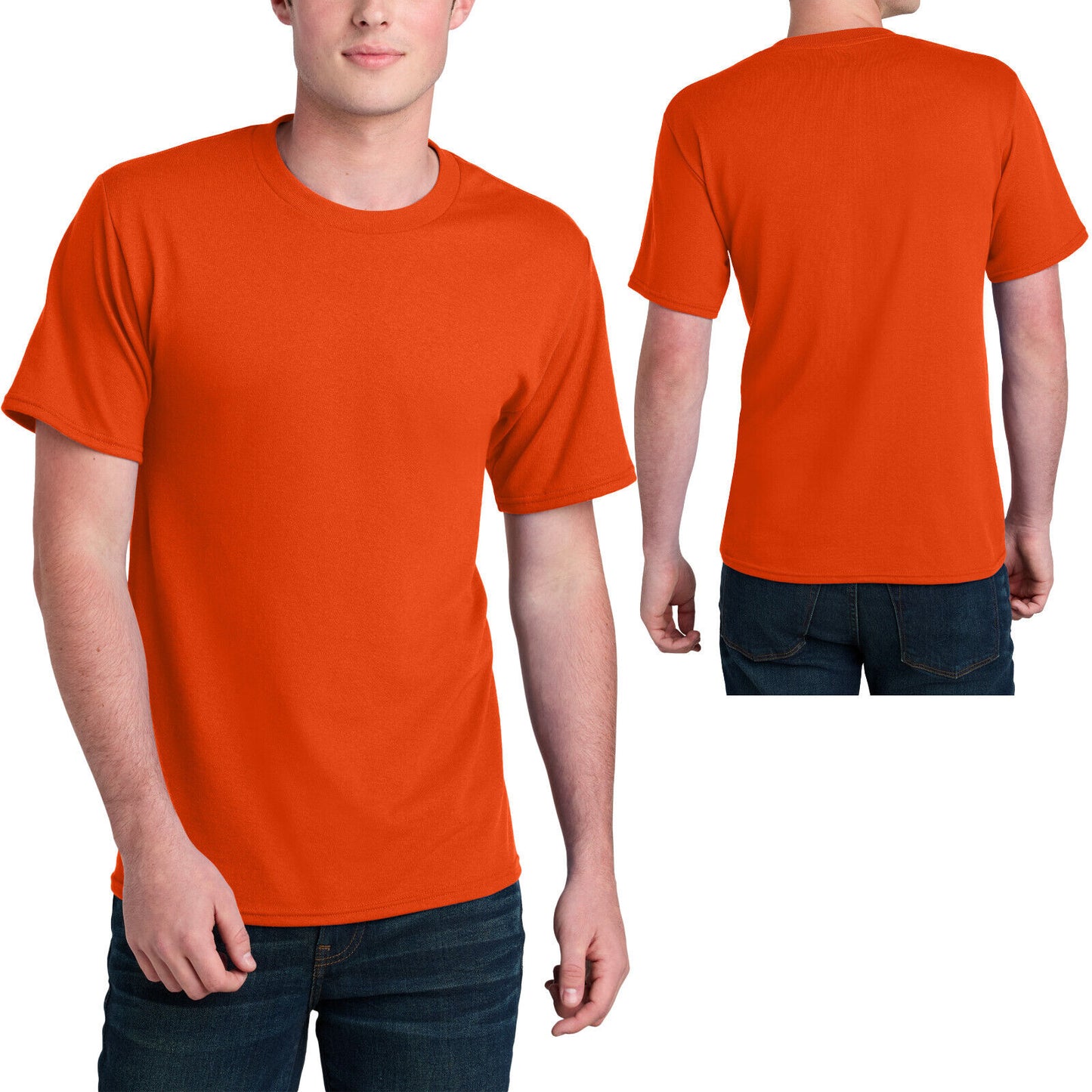 Mens Sustainably Made Tee Blended Soft T-Shirt 50% Poly 50% Cotton Blend S-4XL