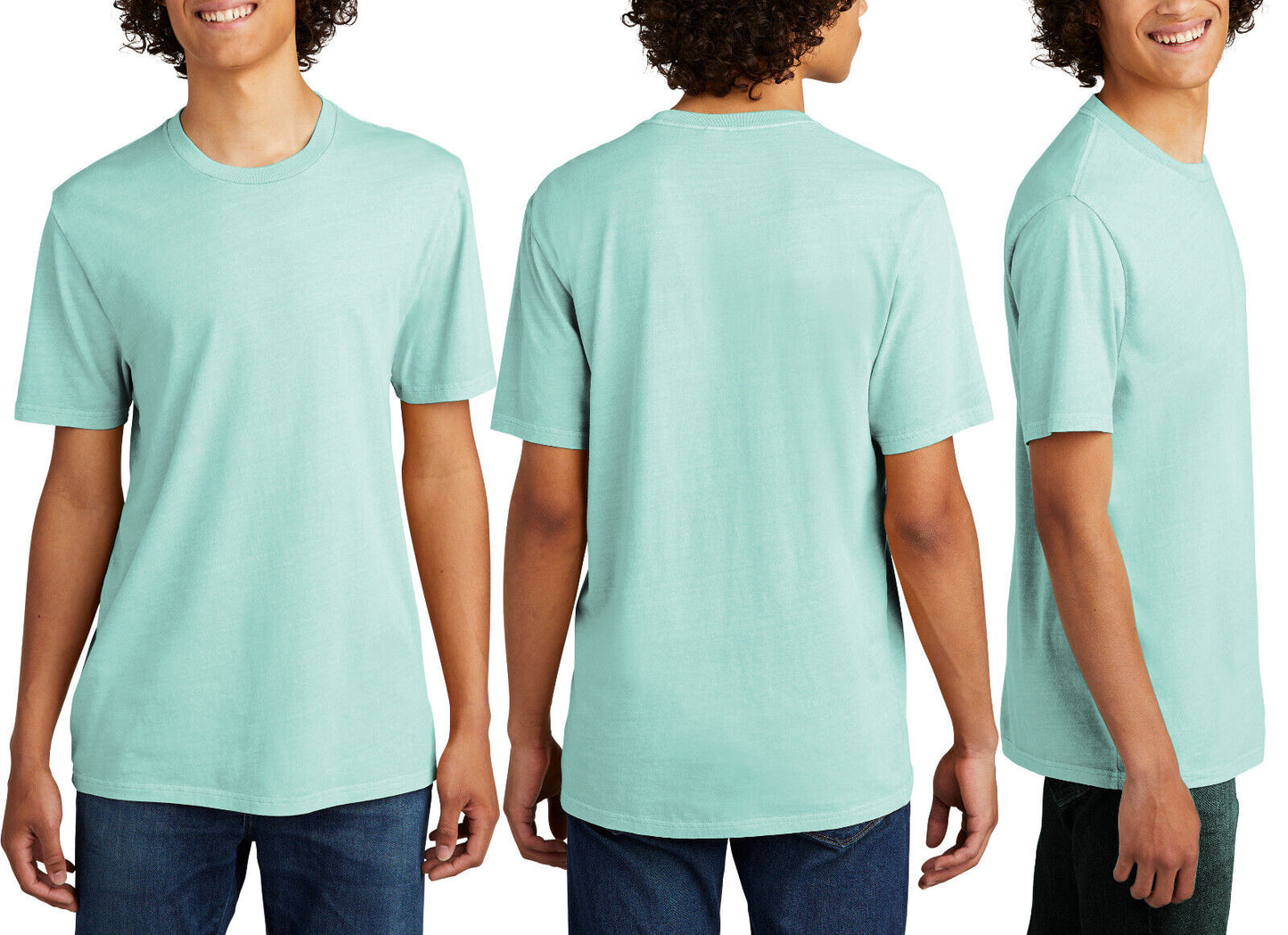 Mens 100% Organic Soft Ringspun Cotton T-Shirt Mineral Dyed Sustainably Made Tee