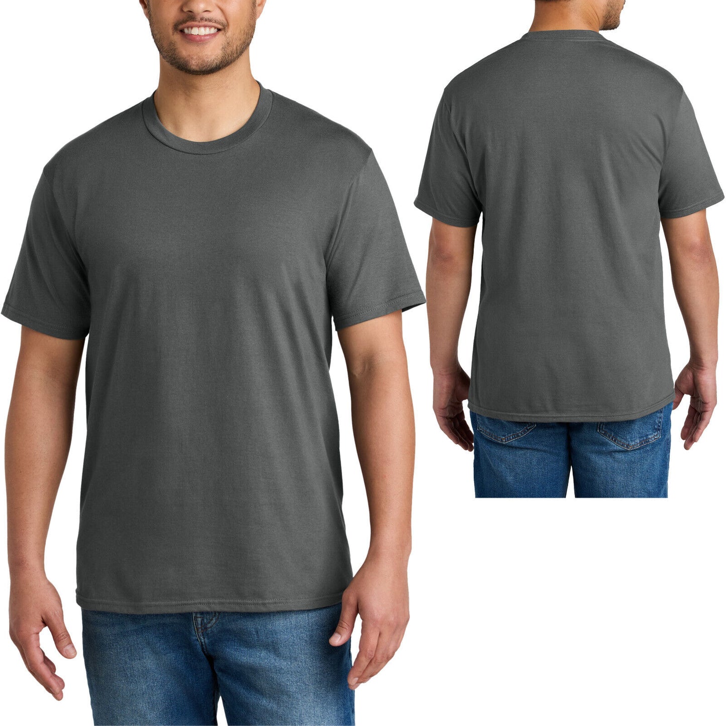 Mens Blended 60/40 Cotton/Poly CVC Tee Soft T-Shirt S-XL, 2XL, 3XL, 4XL NEW!