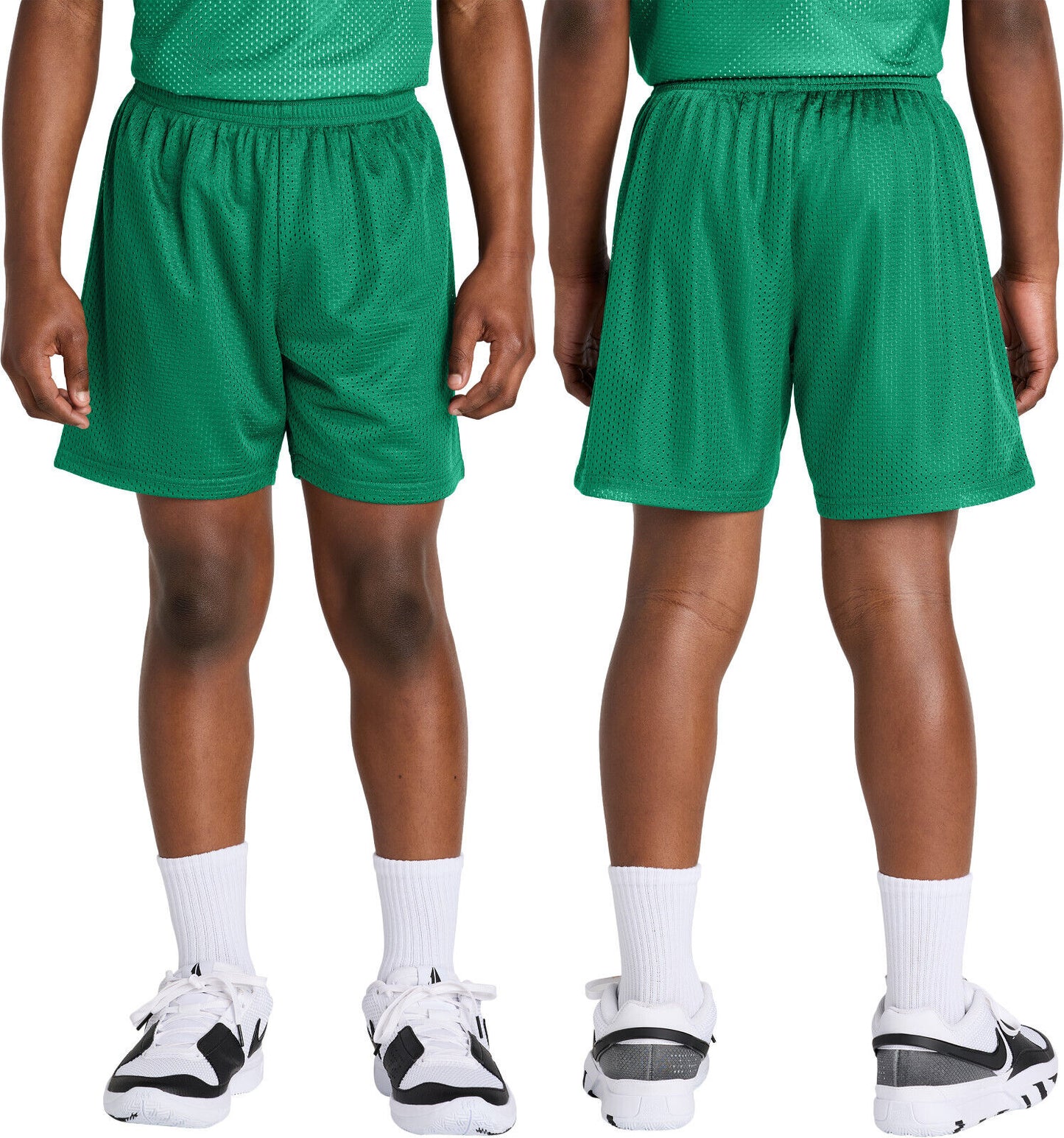 YOUTH KIDS Mesh 5 Inch Inseam Shorts Team Gym Basketball Moisture Wicking XS-XL