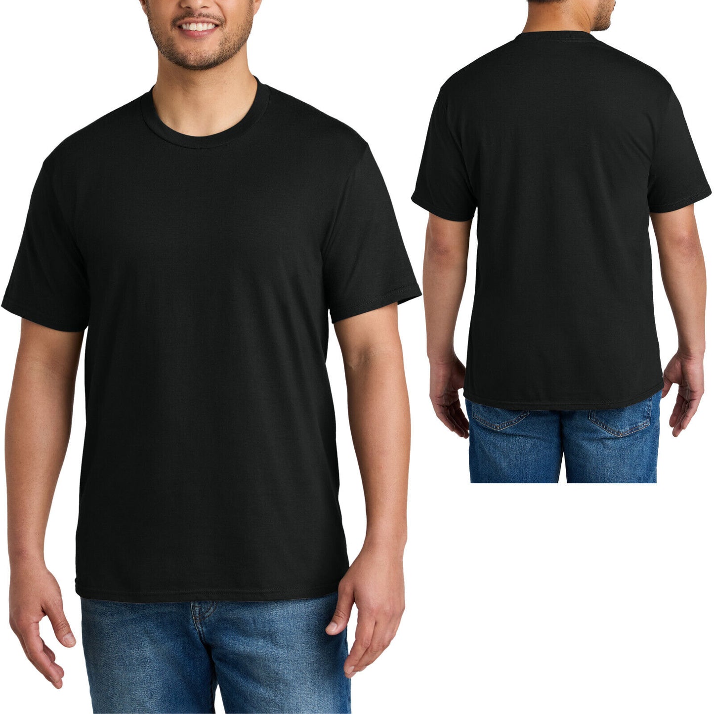 Mens Blended 60/40 Cotton/Poly CVC Tee Soft T-Shirt S-XL, 2XL, 3XL, 4XL NEW!