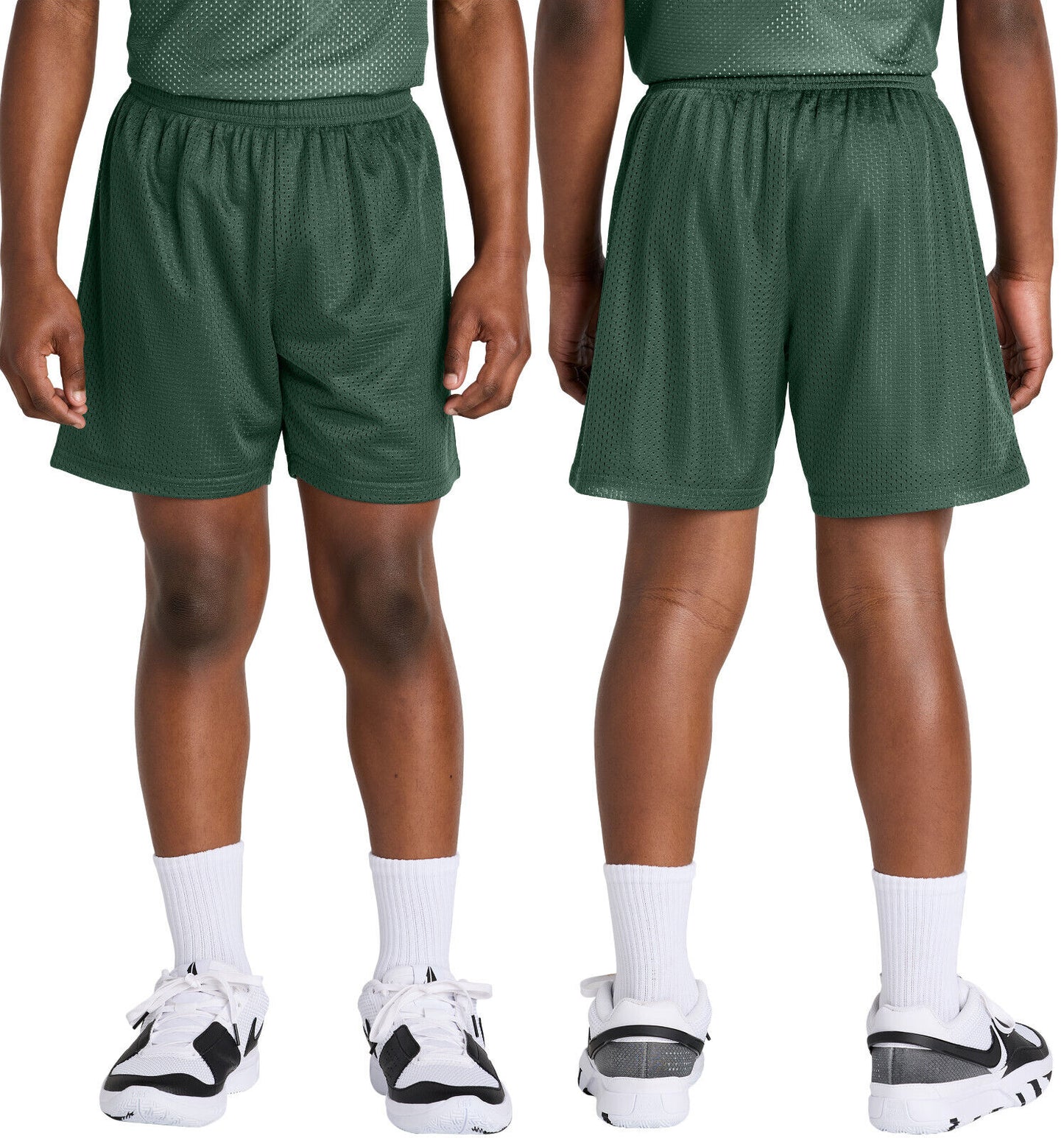 YOUTH KIDS Mesh 5 Inch Inseam Shorts Team Gym Basketball Moisture Wicking XS-XL