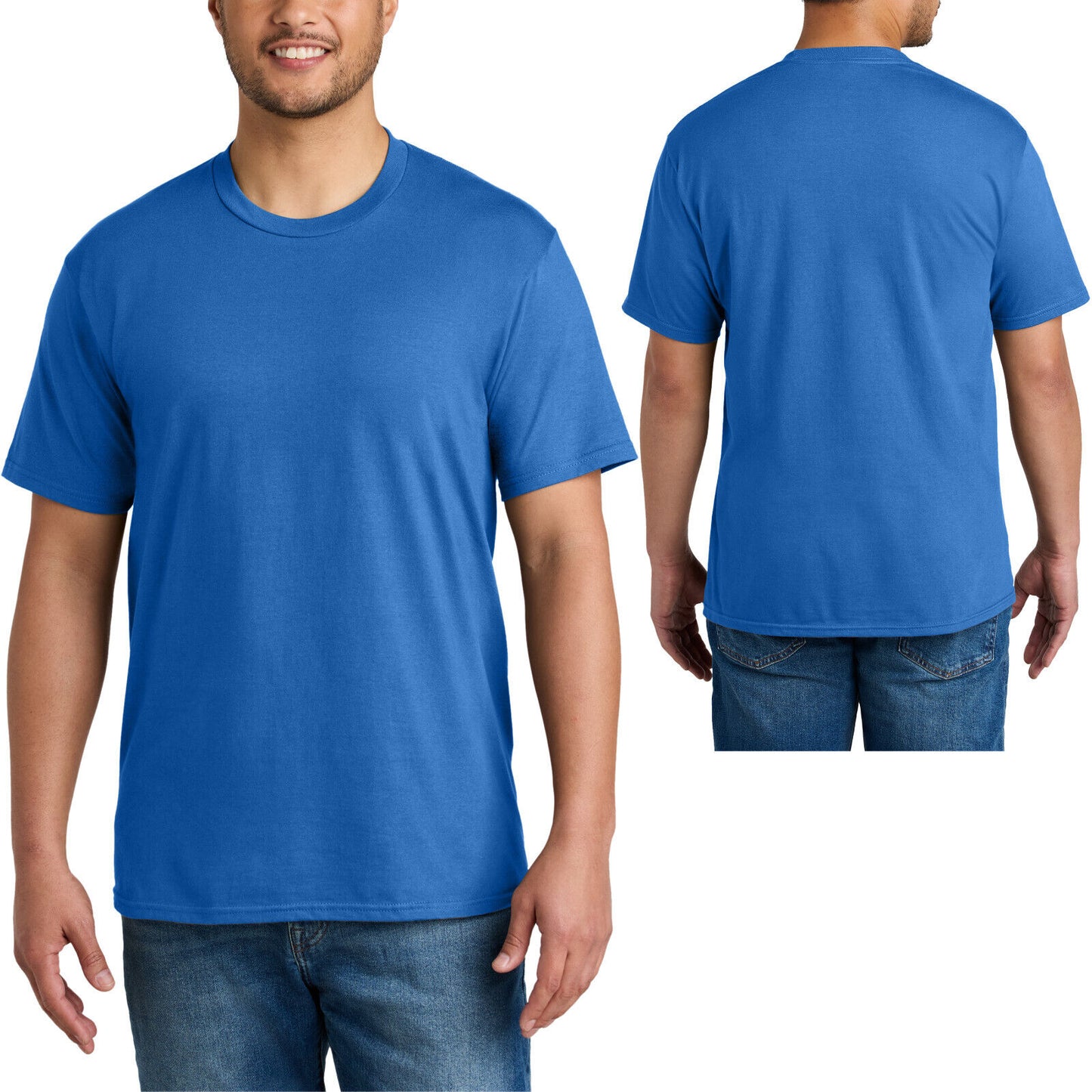 Mens Blended 60/40 Cotton/Poly CVC Tee Soft T-Shirt S-XL, 2XL, 3XL, 4XL NEW!