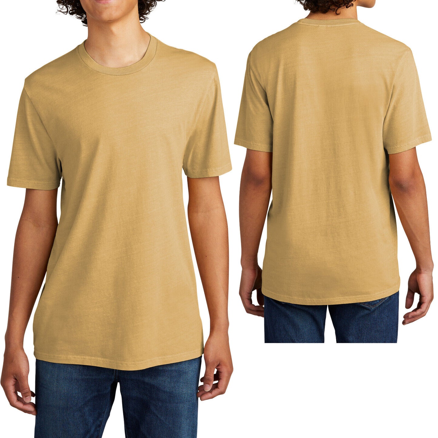 Mens 100% Organic Soft Ringspun Cotton T-Shirt Mineral Dyed Sustainably Made Tee