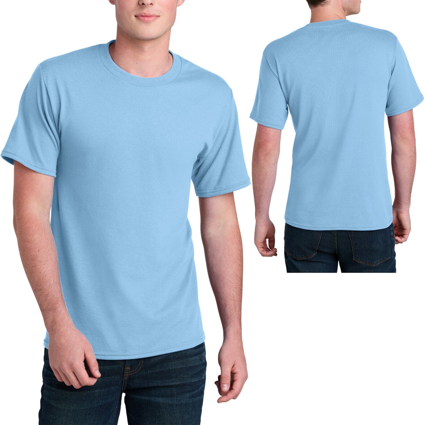 Mens Sustainably Made Tee Blended Soft T-Shirt 50% Poly 50% Cotton Blend S-4XL