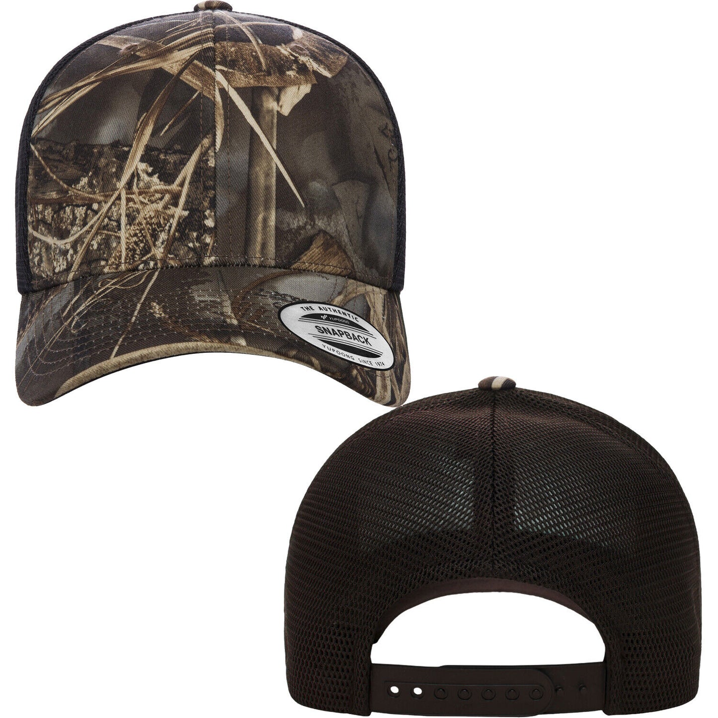 Mid Profile 6 Panel Hat Realtree Camo Edge Max-7 Mesh Cap Camoflauge Adjustable