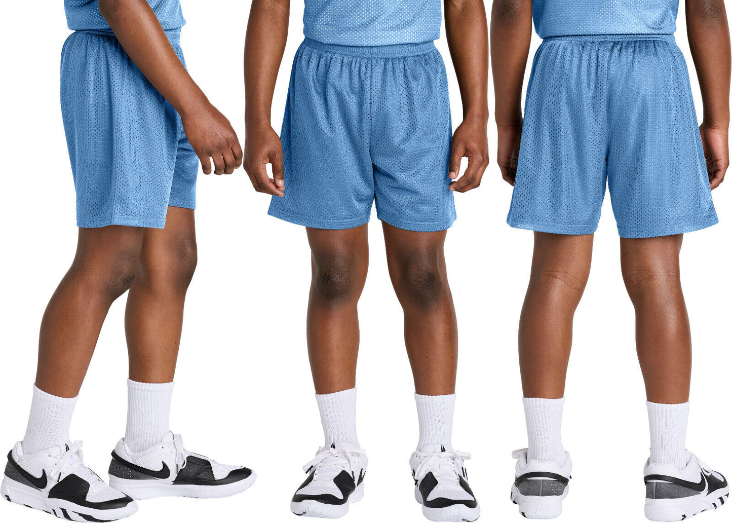 YOUTH KIDS Mesh 5 Inch Inseam Shorts Team Gym Basketball Moisture Wicking XS-XL