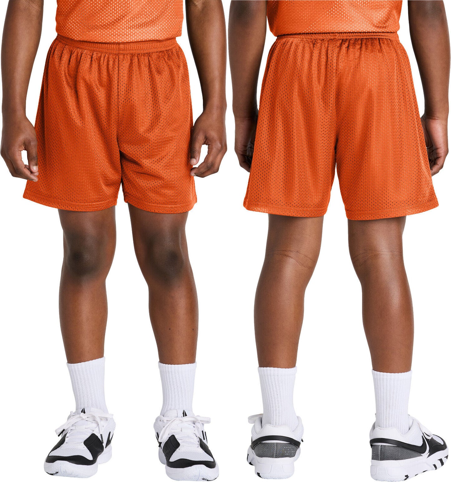 YOUTH KIDS Mesh 5 Inch Inseam Shorts Team Gym Basketball Moisture Wicking XS-XL