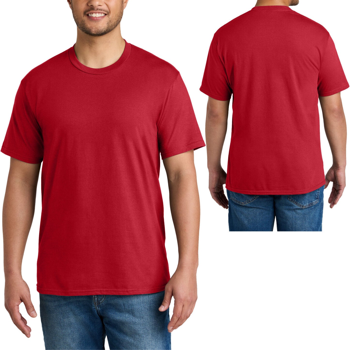 Mens Blended 60/40 Cotton/Poly CVC Tee Soft T-Shirt S-XL, 2XL, 3XL, 4XL NEW!
