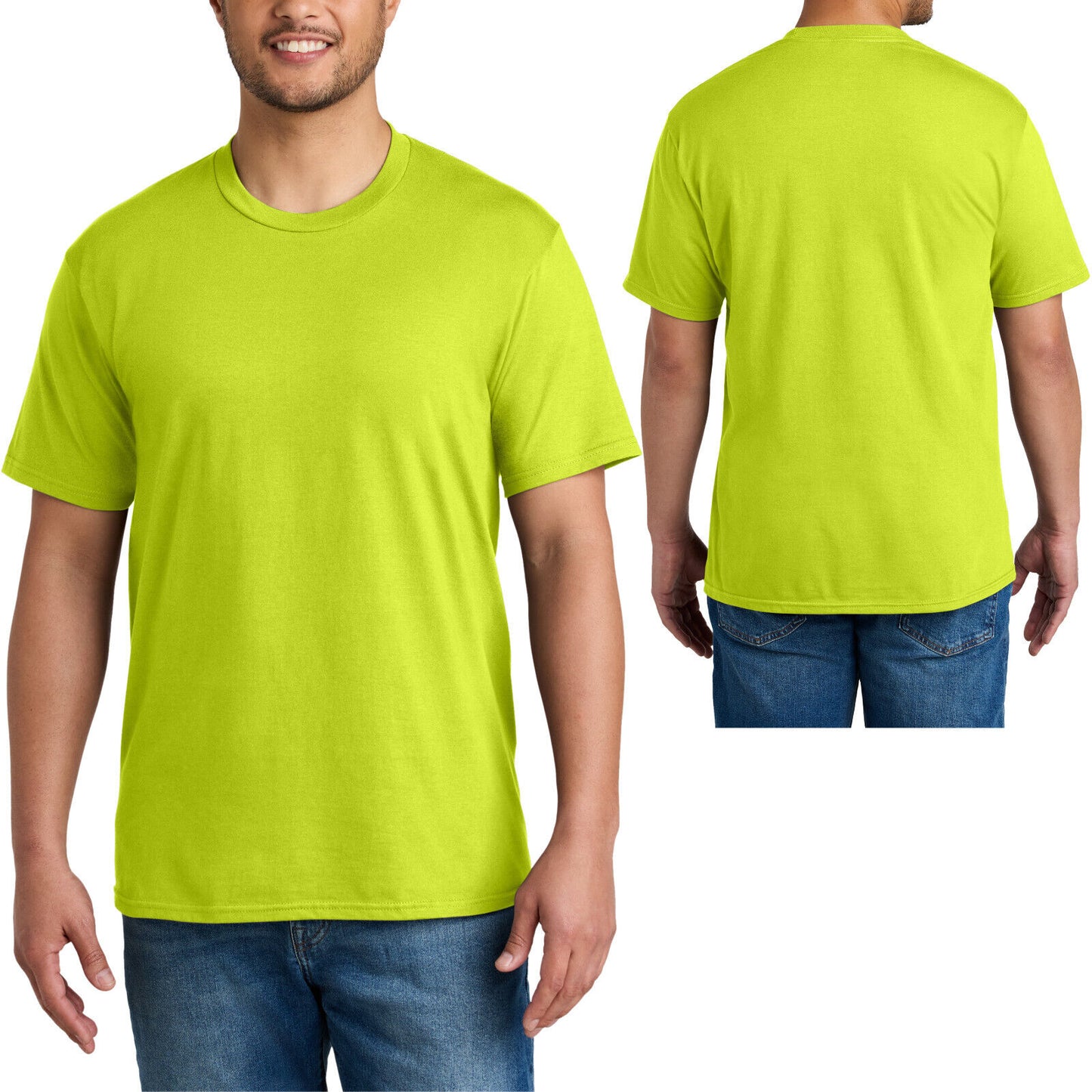 Mens Blended 60/40 Cotton/Poly CVC Tee Soft T-Shirt S-XL, 2XL, 3XL, 4XL NEW!