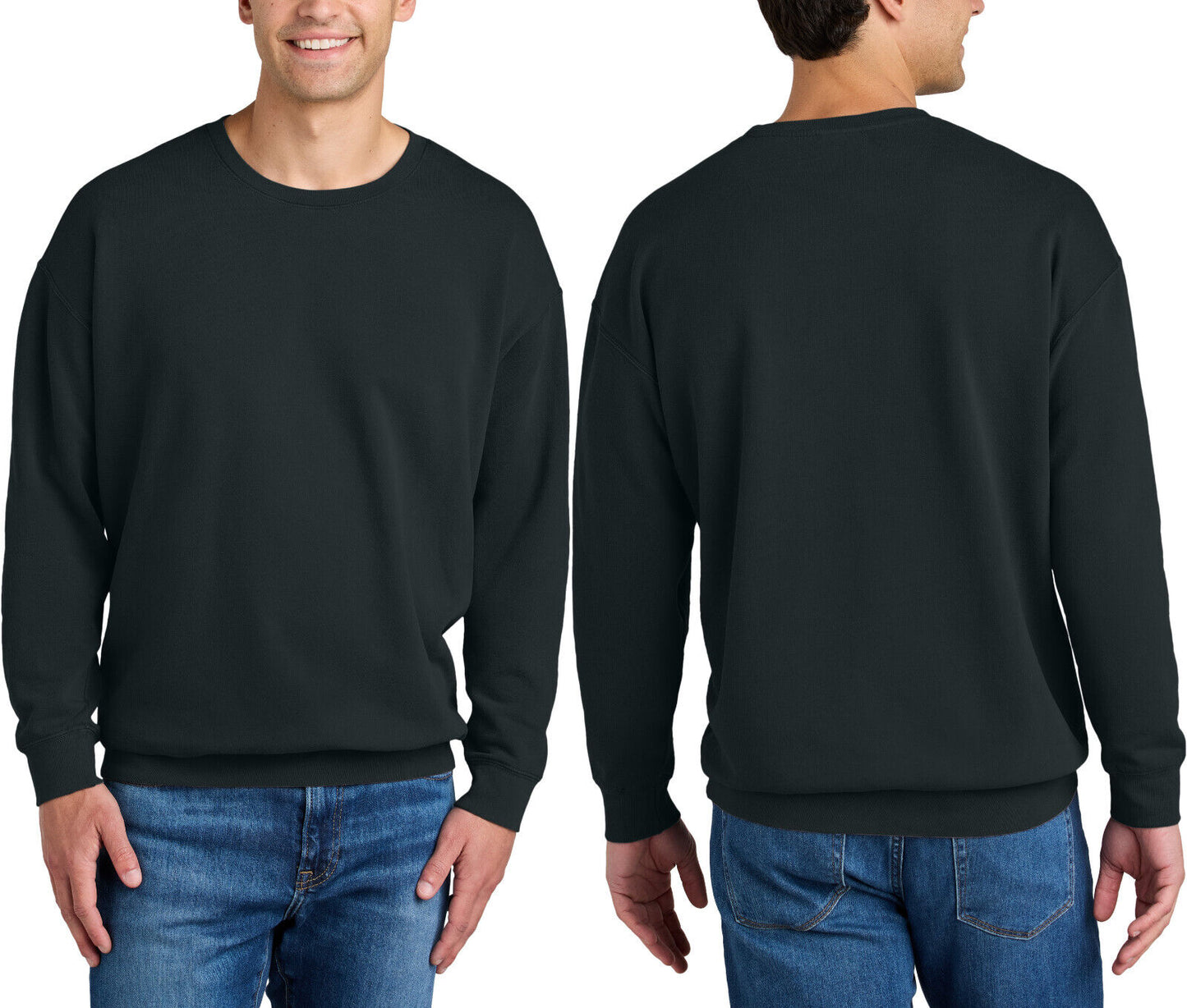 Mens Lightweight 100% Soft Ring Spun USA Cotton Crewneck Sweatshirt S-3XL NEW!