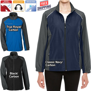 Ladies Plus Size Two Tone Jacket Water Resistant Windbreaker Womens XL, 2XL, 3XL
