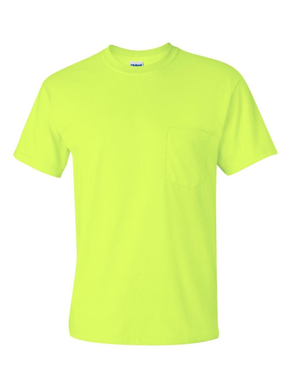 BIG MENS T-Shirt with POCKET Gildan 100% Preshrunk Cotton Tee 2XL, 3XL, 4XL, 5XL