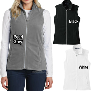 Ladies Plus Size Microfleece Vest with Pockets Sleeveless Womens XL 2XL 3XL 4XL