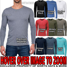 Load image into Gallery viewer, Mens Triblend Long Sleeve T-Shirt PRESHRUNK Vintage Tee S, M, L, XL 2XL NEW