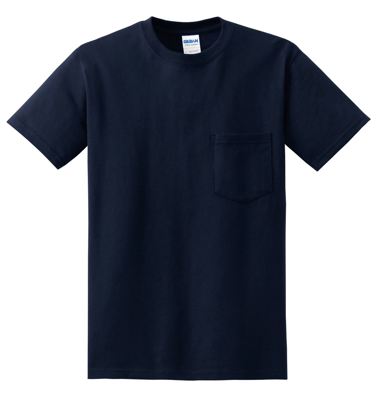 MENS Pocket T-Shirt Gildan 100% Cotton PRESHRUNK Tee Sizes S, M, L, XL NEW