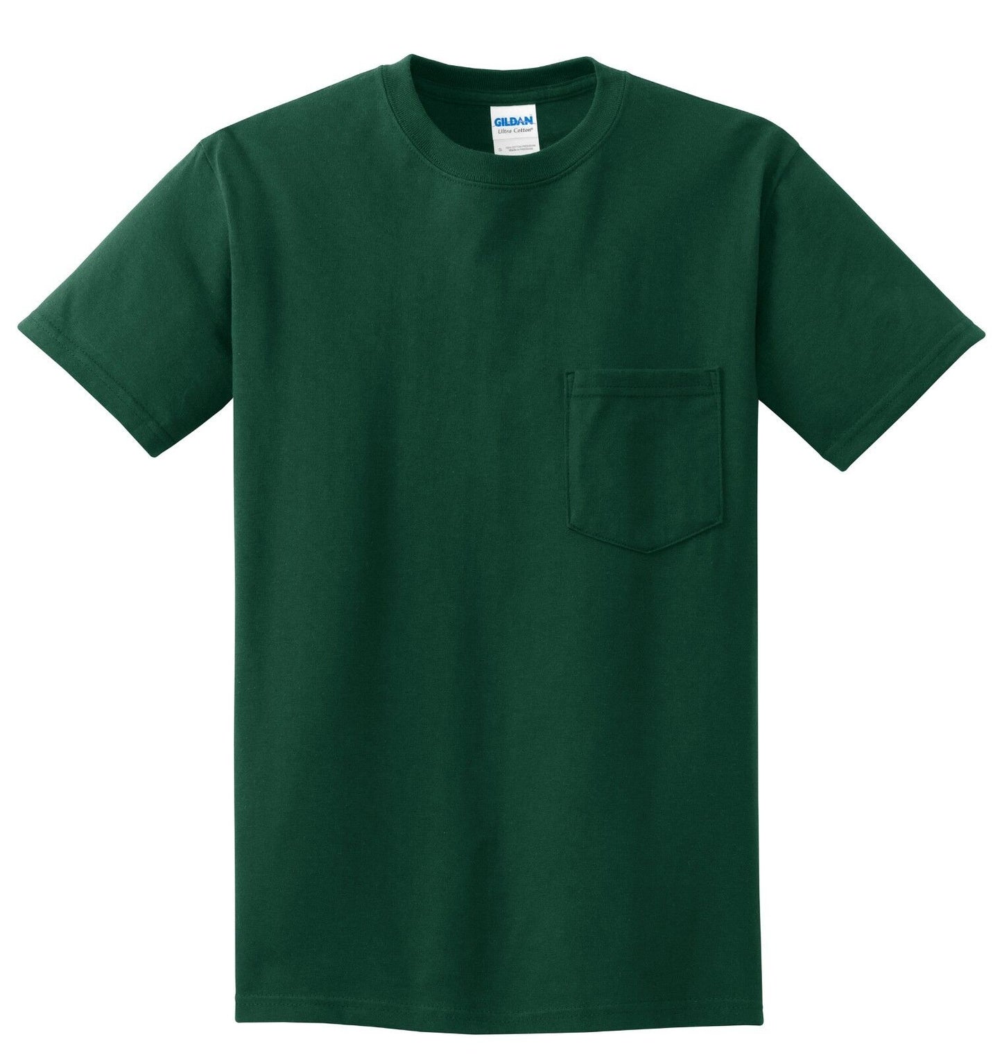 MENS Pocket T-Shirt Gildan 100% Cotton PRESHRUNK Tee Sizes S, M, L, XL NEW