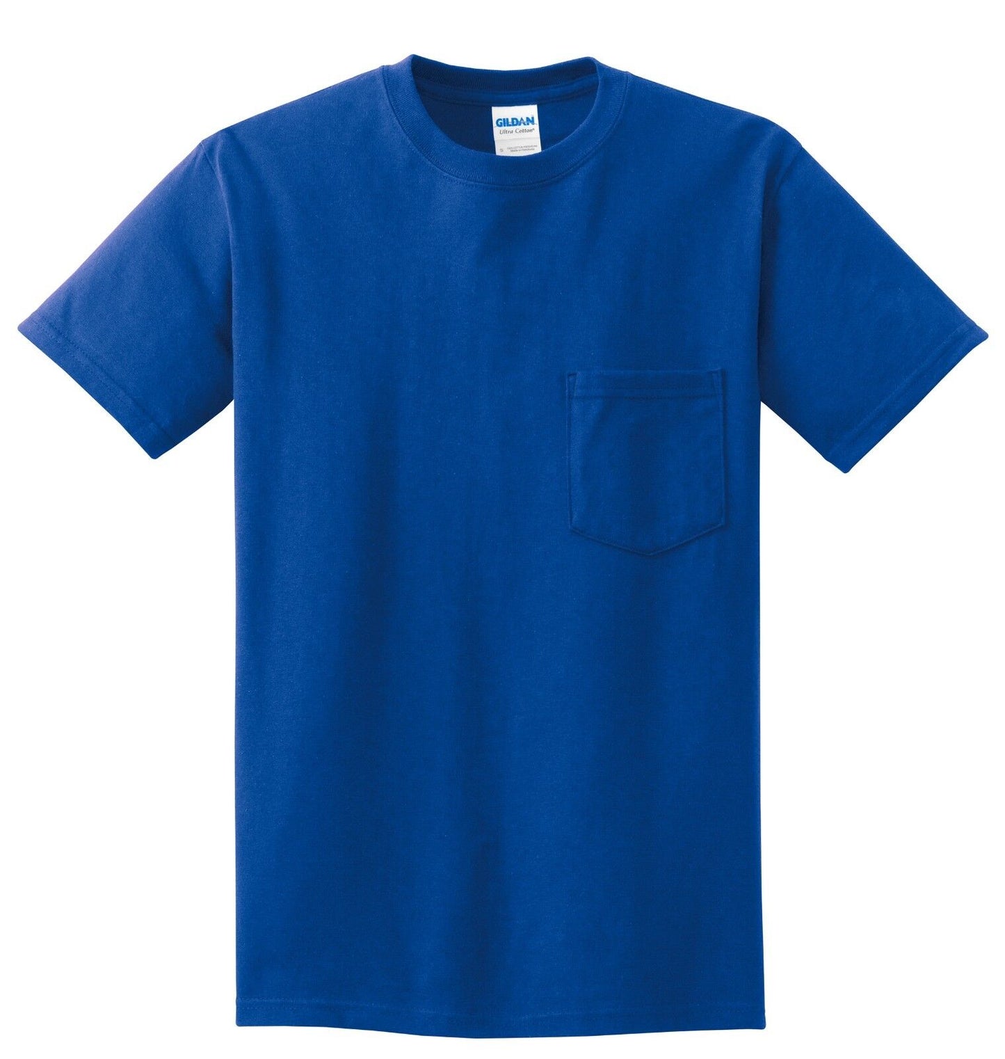 MENS Pocket T-Shirt Gildan 100% Cotton PRESHRUNK Tee Sizes S, M, L, XL NEW