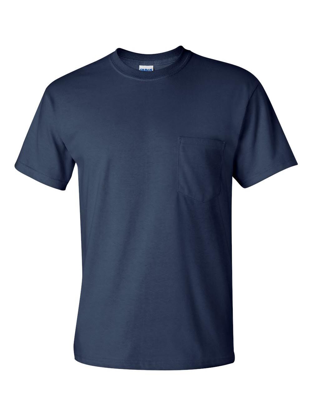 BIG MENS T-Shirt with POCKET Gildan 100% Preshrunk Cotton Tee 2XL, 3XL, 4XL, 5XL