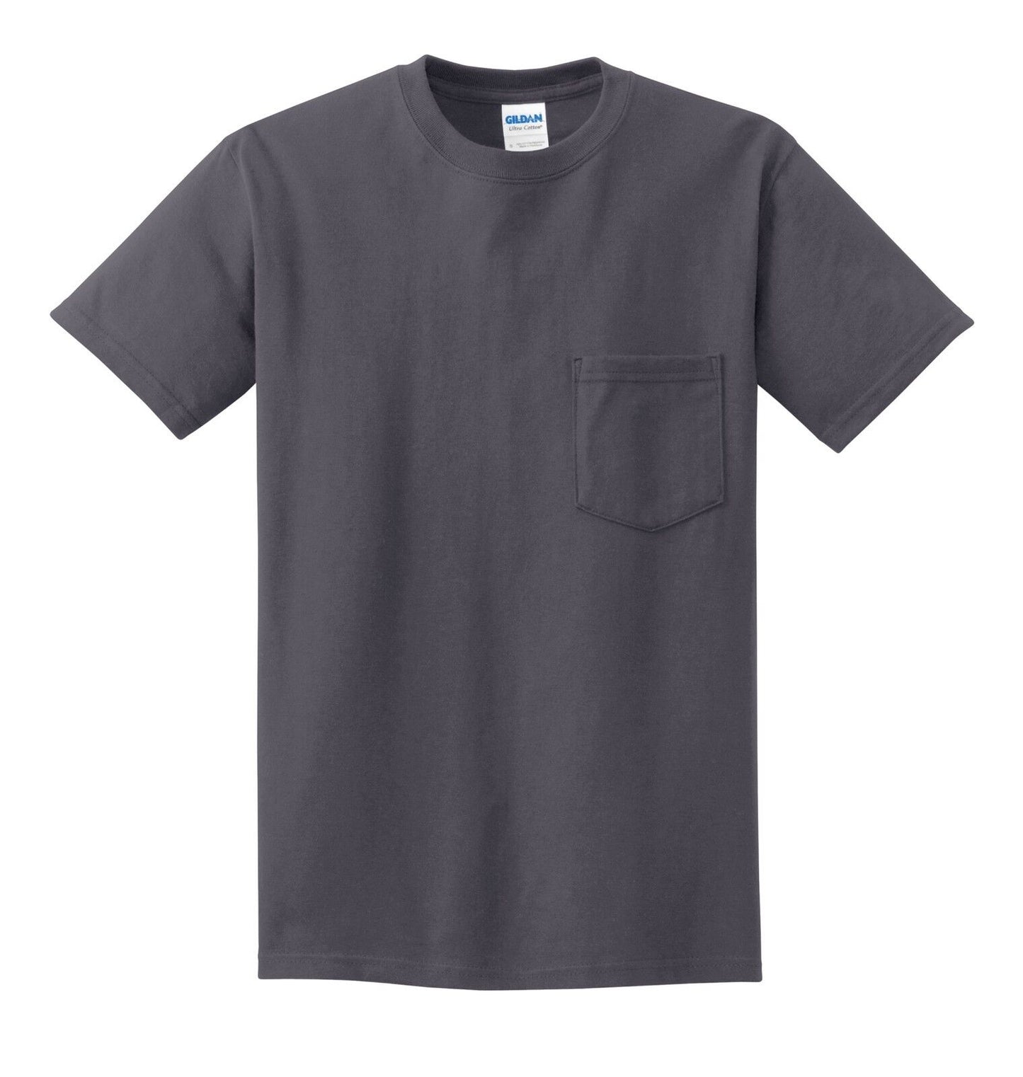MENS Pocket T-Shirt Gildan 100% Cotton PRESHRUNK Tee Sizes S, M, L, XL NEW