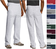 Load image into Gallery viewer, Jerzees Mens Open Bottom Sweatpants WITH Pockets Blended S-3XL 10 Colors NEW