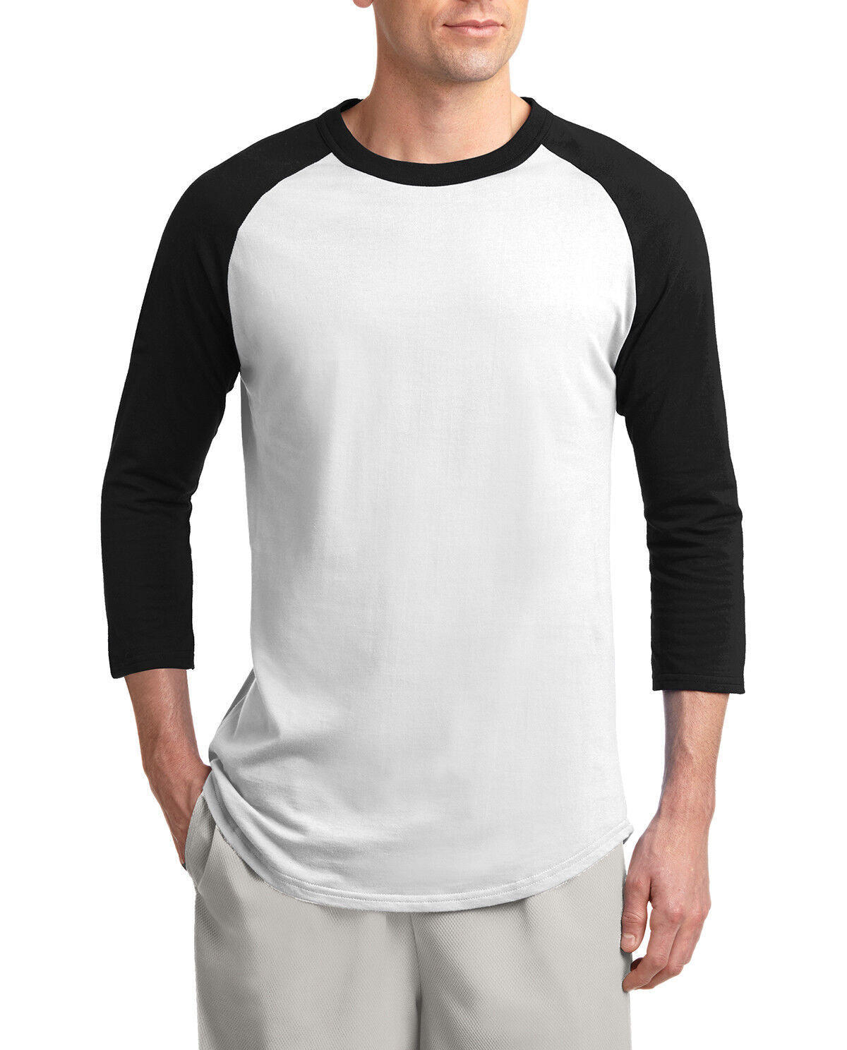 Mens 3/4 Sleeve Colorblock Raglan Baseball Jersey T-Shirt XS-XL 2X 3X 4X 5X 6X