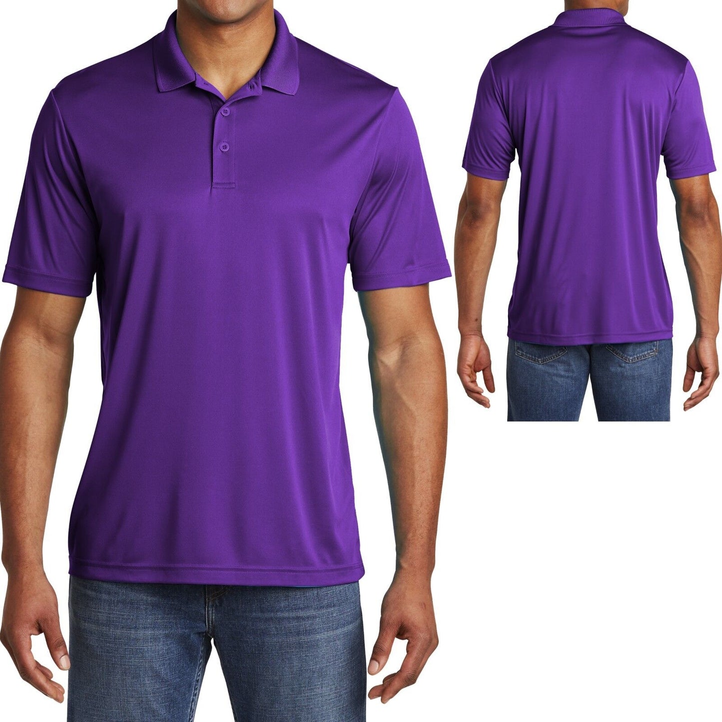 Mens Polo Shirt Performance Dri Fit Moisture Wicking XS, S, M L XL 2XL 3XL, 4XL