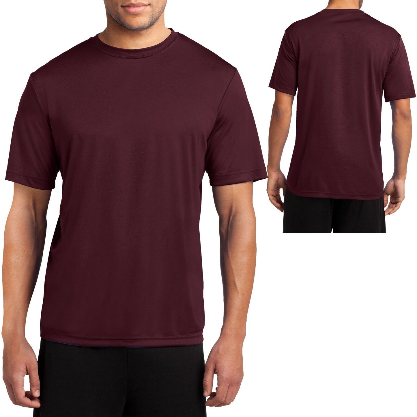 Big Mens Moisture Wicking T-Shirt Performance Dri Fit Gym Workout XL, 2X, 3X, 4X