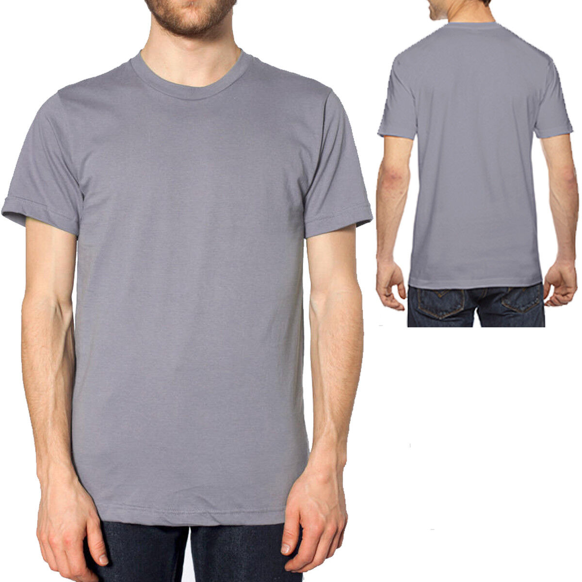 American Apparel T-Shirt Fine Jersey Blank Cotton Tee XS S M L XL 2XL 3XL NEW