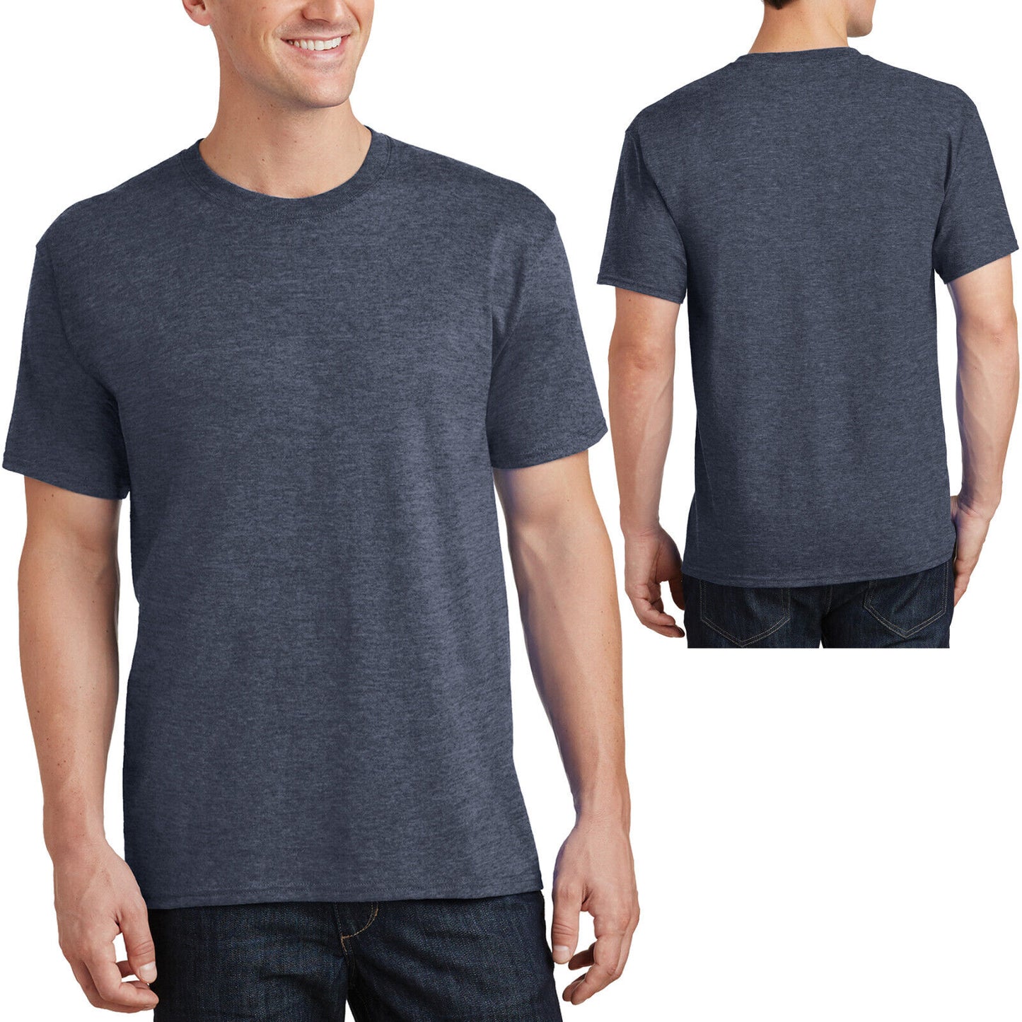 TALL Mens Heather Tee Classic Fit Blended T-Shirt LT, XLT, 2XLT, 3XLT, 4XLT NEW!