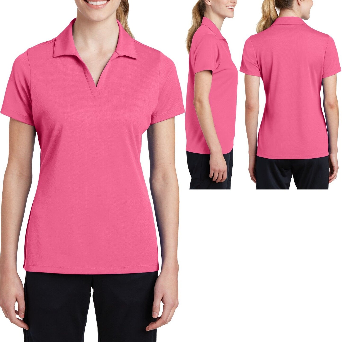 Sport-Tek Ladies Moisture Wicking Dri-Fit Performance Polo Shirt Dri Mesh XS-4XL