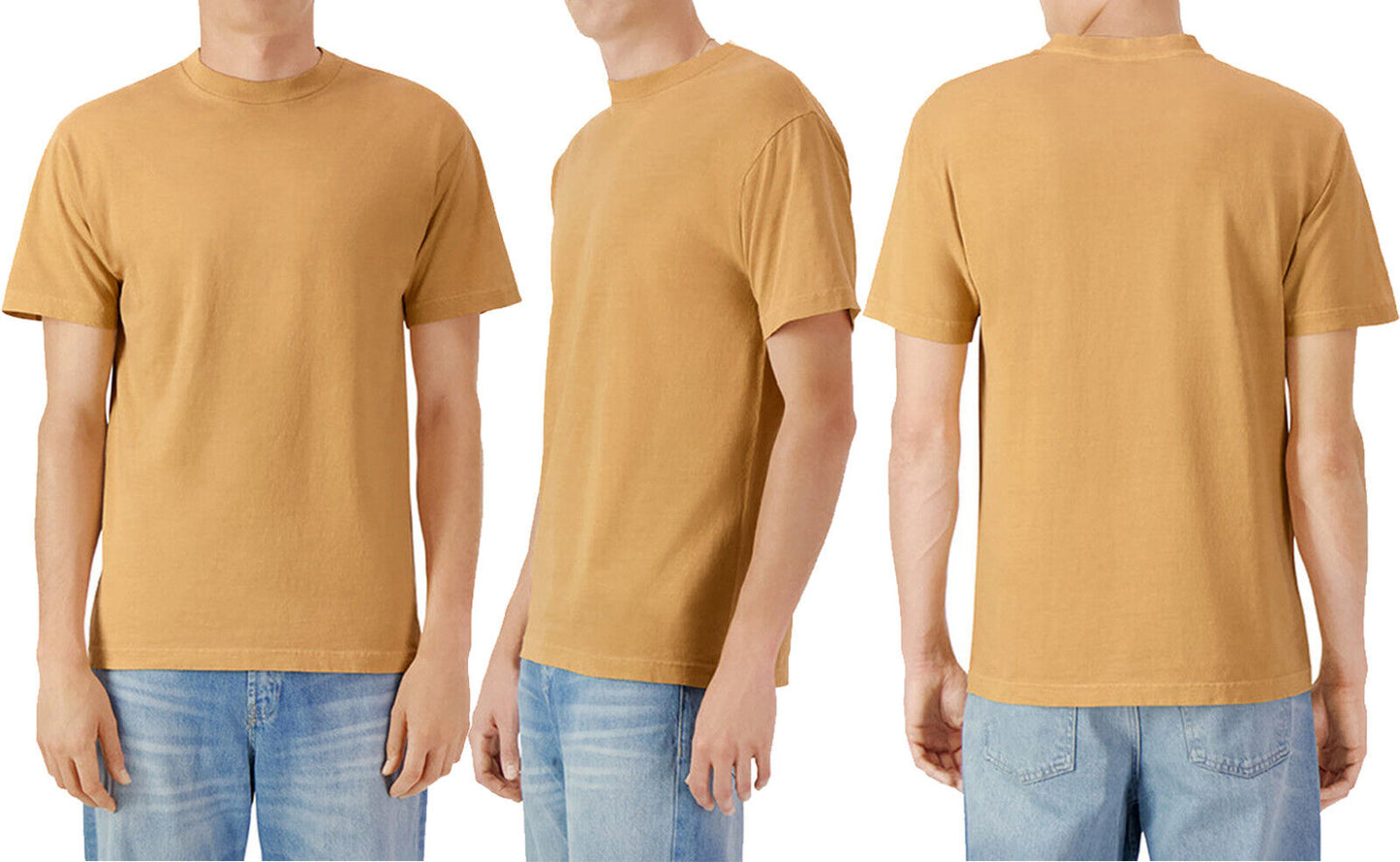 Mens American Apparel Garment Dyed T-Shirt 100% US Cotton Relaxed Fit Tee S-3XL