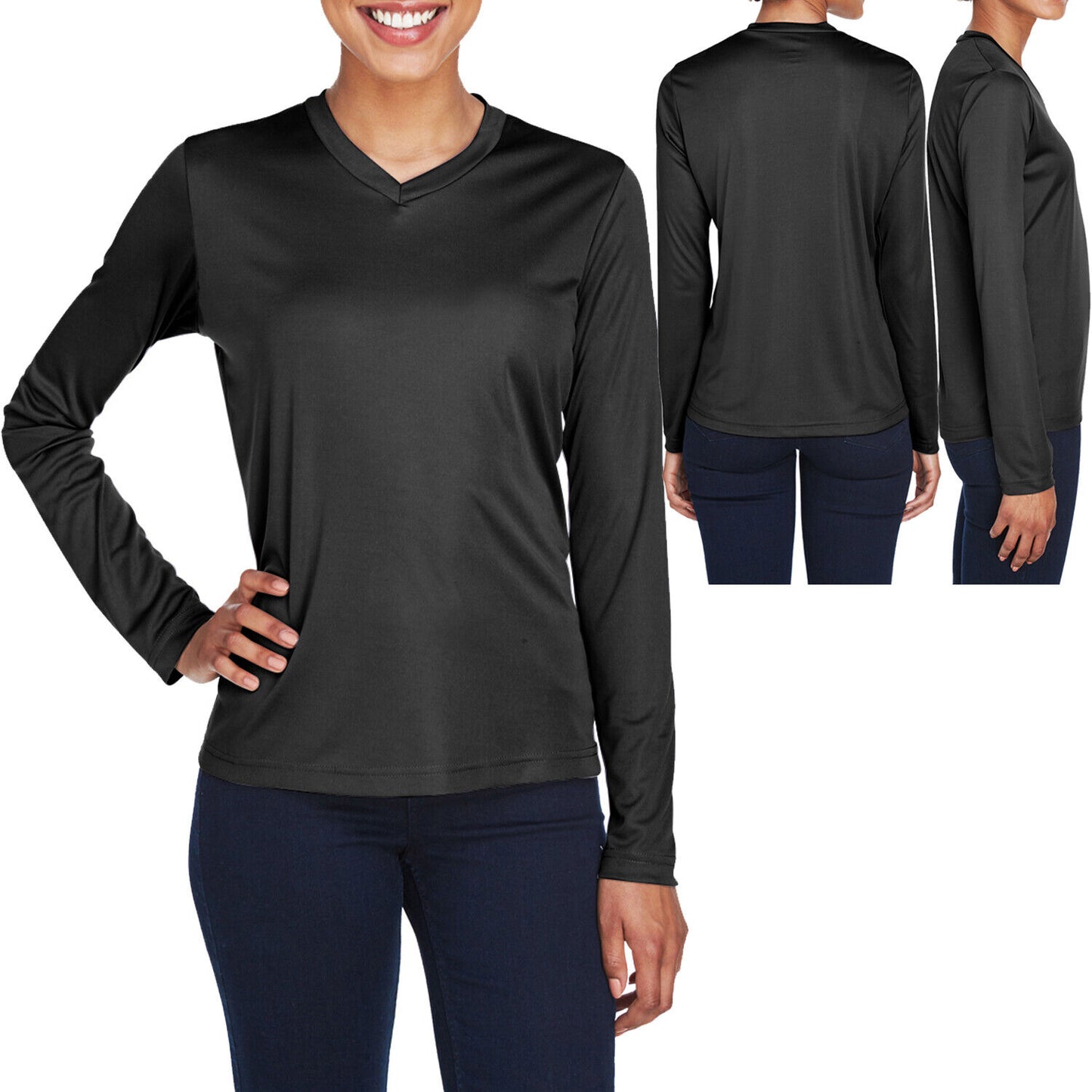 Ladies Long Sleeve Fishing T-Shirt UPF 40+ Women UV Moisture Wicking XS-XL 2X 3X