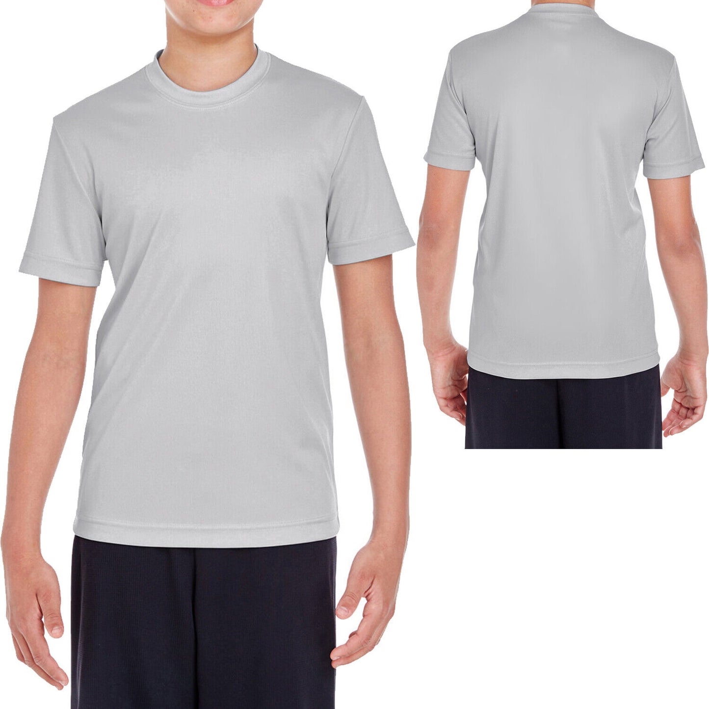 Youth Moisture Wicking T-Shirt UPF 40+ UV Team Sports Boys Girls Kids XS-XL NEW!