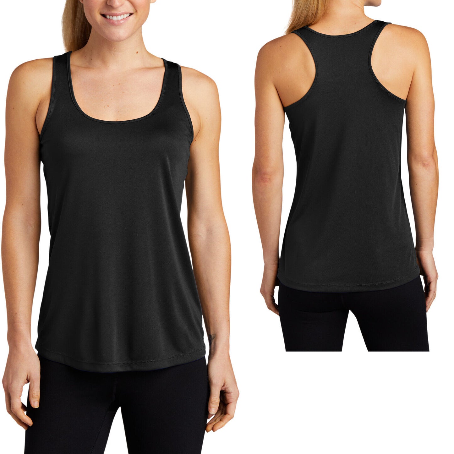 Ladies Wicking Racerback Tank Top Dri Fit T-Shirt Yoga Exercise Womens XS-4X NEW