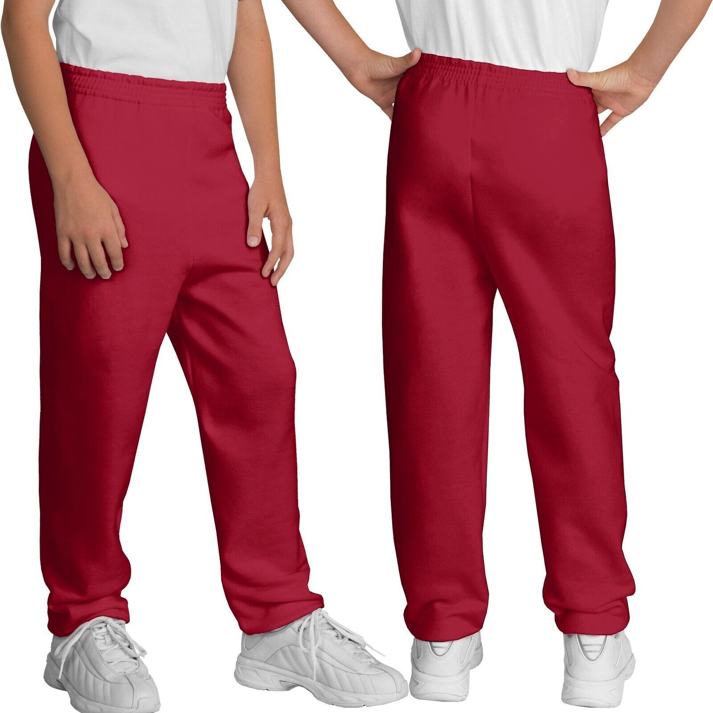 Youth Elastic Bottom Sweatpants  XS, S, M, L, XL Childrens Boys Girls Kids NEW