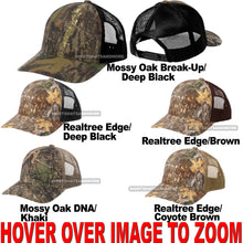 Load image into Gallery viewer, Structured Camo Baseball Hat MeshBack Trucker Cap Realtree Edge Mossy Adjustable