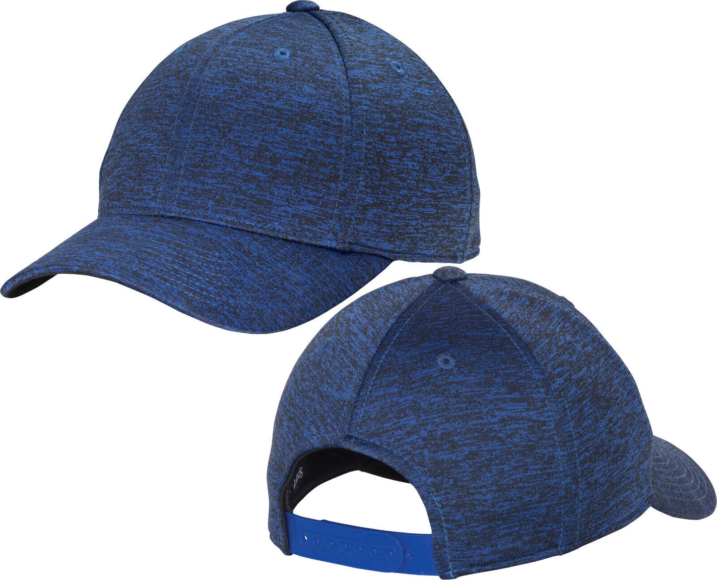 Mens Electric Heather Moisture Wicking Hat Structured Adjustable Baseball Cap