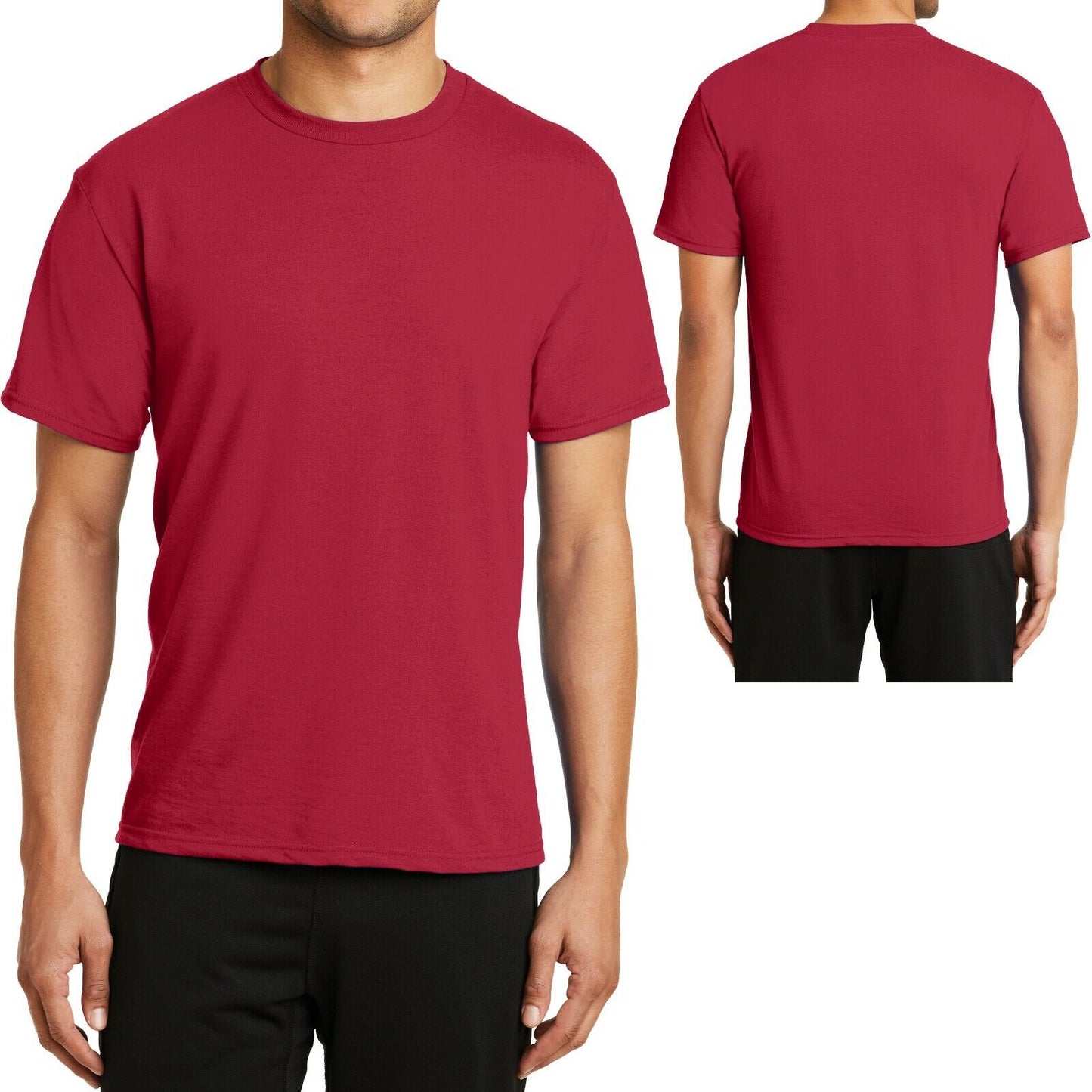 BIG MENS T-Shirt Soft Poly/Cotton Performance Tee XL, 2XL, 3XL, 4XL