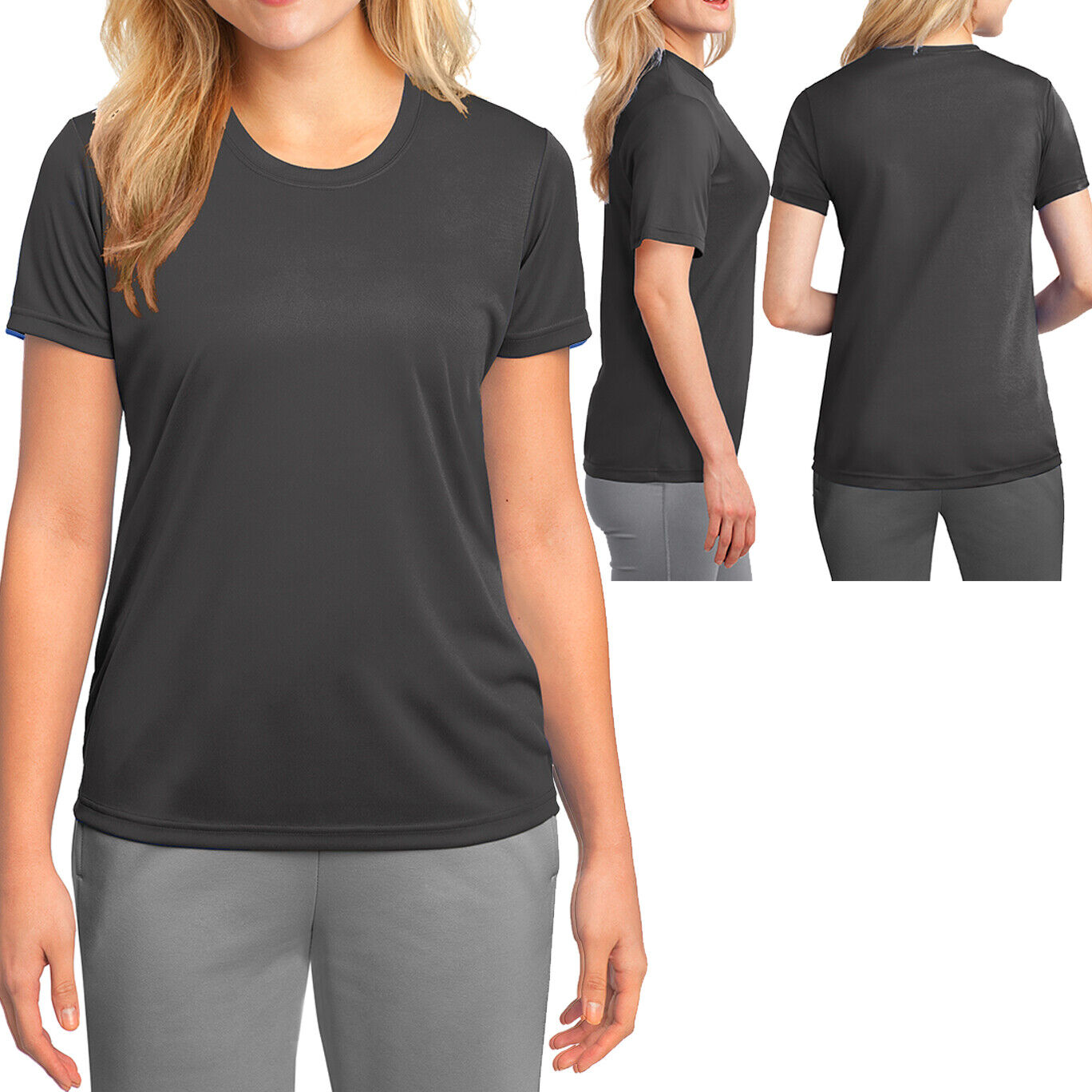 Ladies Women's T-Shirt Moisture Wicking Athletic Dri Fit Tee XS-XL 2X, 3X 4X NEW