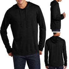 Load image into Gallery viewer, Mens Long Sleeve Tri Blend Hoodie T-Shirt Wicking Tee S, M, L, XL 2XL 3XL 4XL