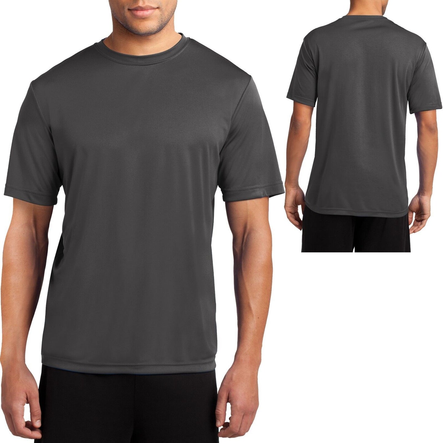 Men's Moisture Wicking T-Shirt Workout Performance Tee S, M, L, XL, 2X, 3X, 4X