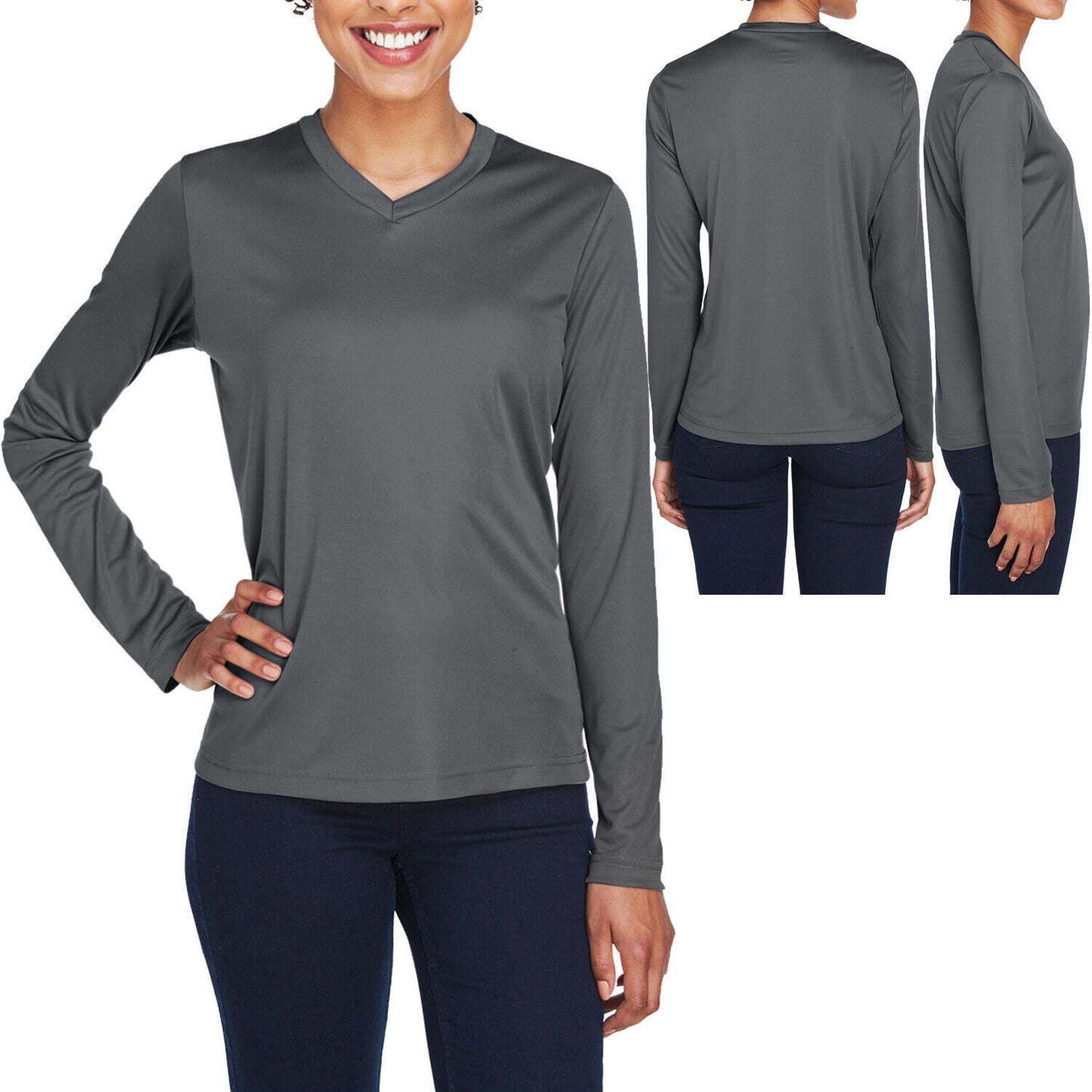 Ladies Long Sleeve Fishing T-Shirt UPF 40+ Women UV Moisture Wicking XS-XL 2X 3X