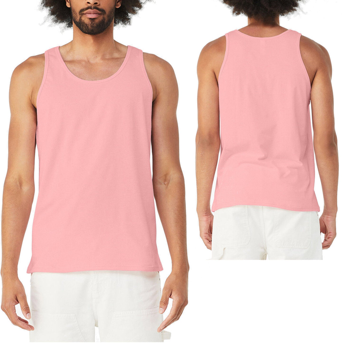 Mens Soft Ringspun Cotton Jersey Tank Top Sleeveless Tee XS-2XL MANY COLORS NEW!