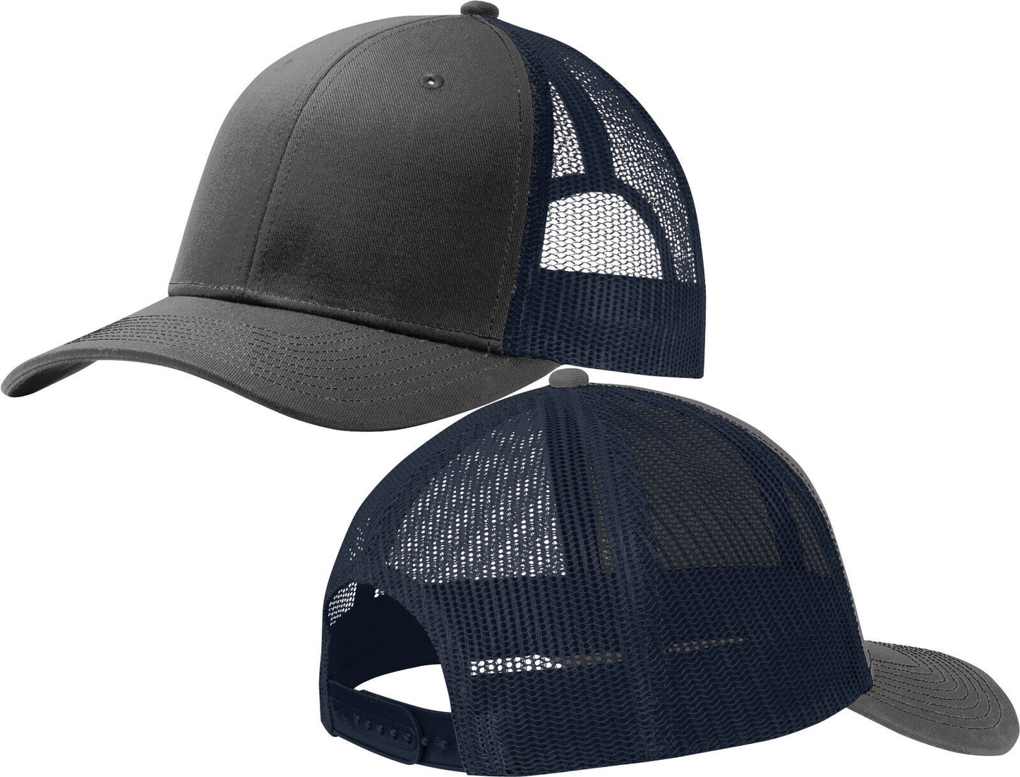 Men's Color Blocked Mesh Hat Structured Cap Mid Profile Snapback Headwear NEW!