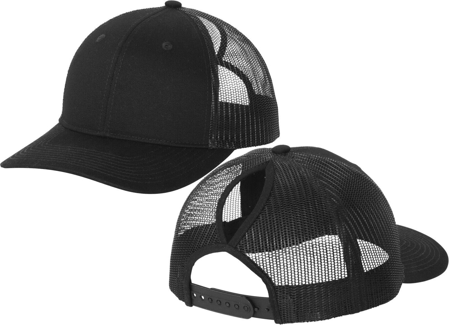 Ladies Snapback Ponytail or Bun Trucker Cap Womens Mesh Back Baseball Hat NEW!