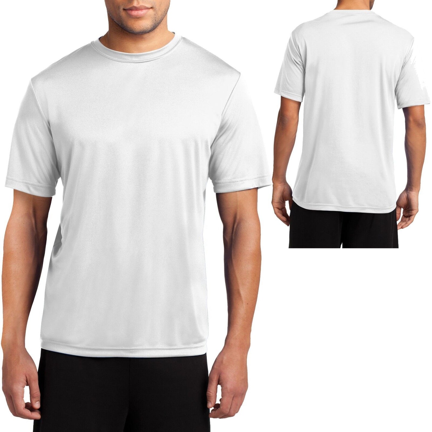 Big Mens Moisture Wicking T-Shirt Performance Dri Fit Gym Workout XL, 2X, 3X, 4X